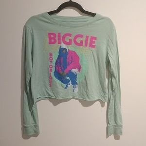 Biggie Smalls long sleeve Crop top